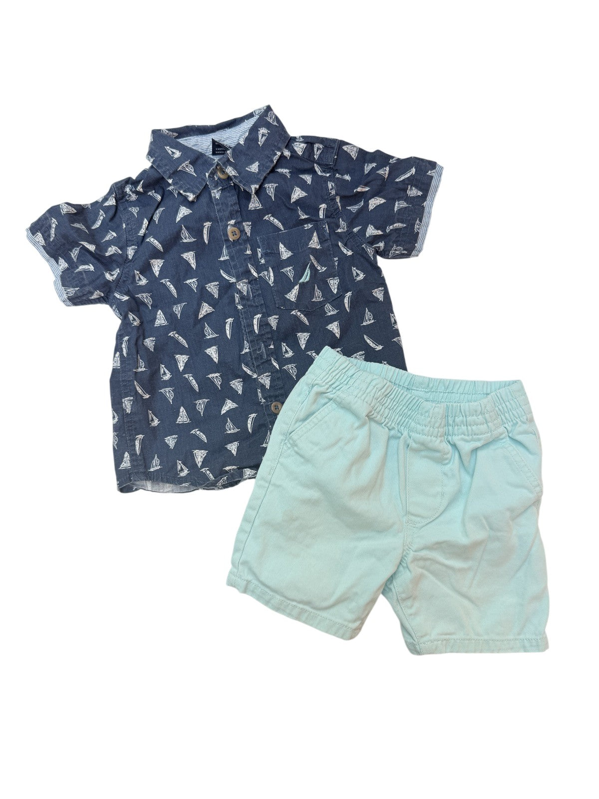 Nautica Sailboat Shirt & Shorts Set 18M