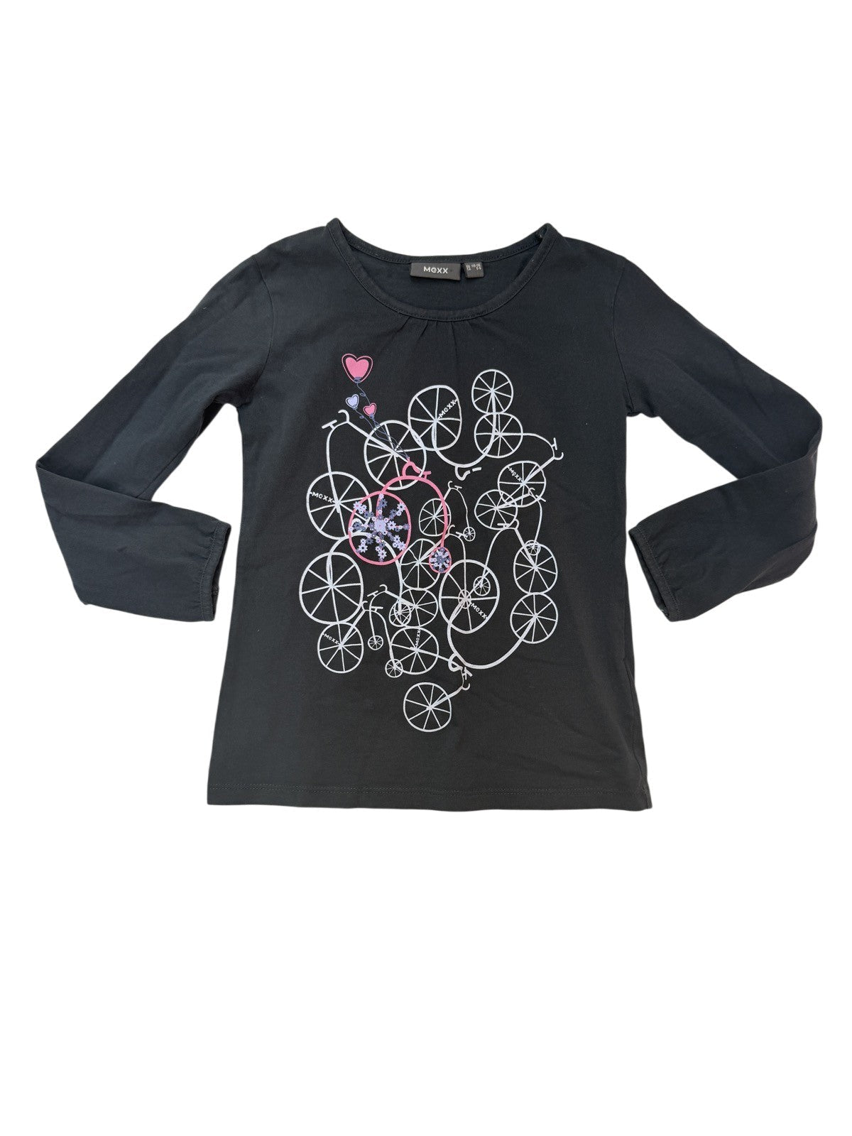 Mexx Black Bicycle Print Long Sleeve Top 5-6