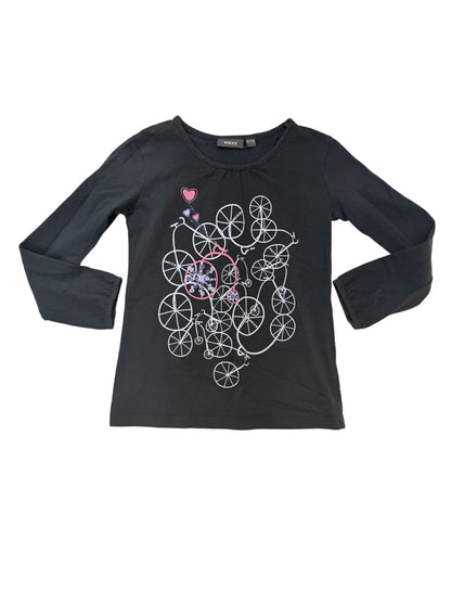 Mexx Black Bicycle Print Long Sleeve Top 5-6