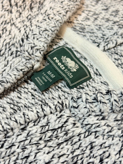 Roots Kids Knit Hooded Quarter-Zip Sweater Size 7-8