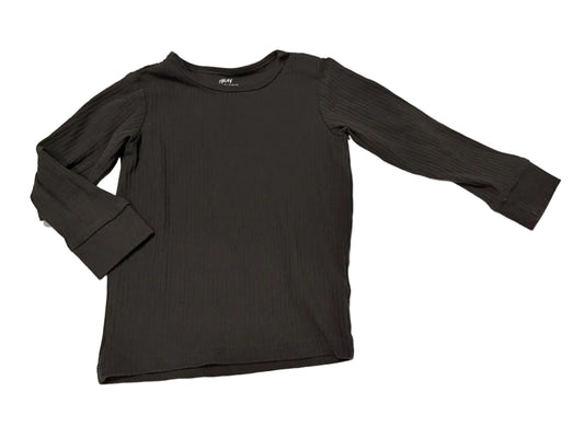 H&M Black Ribbed Long Sleeve Bodysuit 12-18m