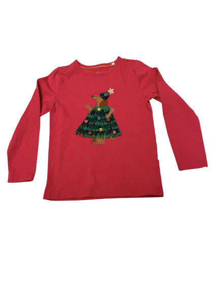 Mini Boden Dog Christmas Tree T-Shirt 6-7Y