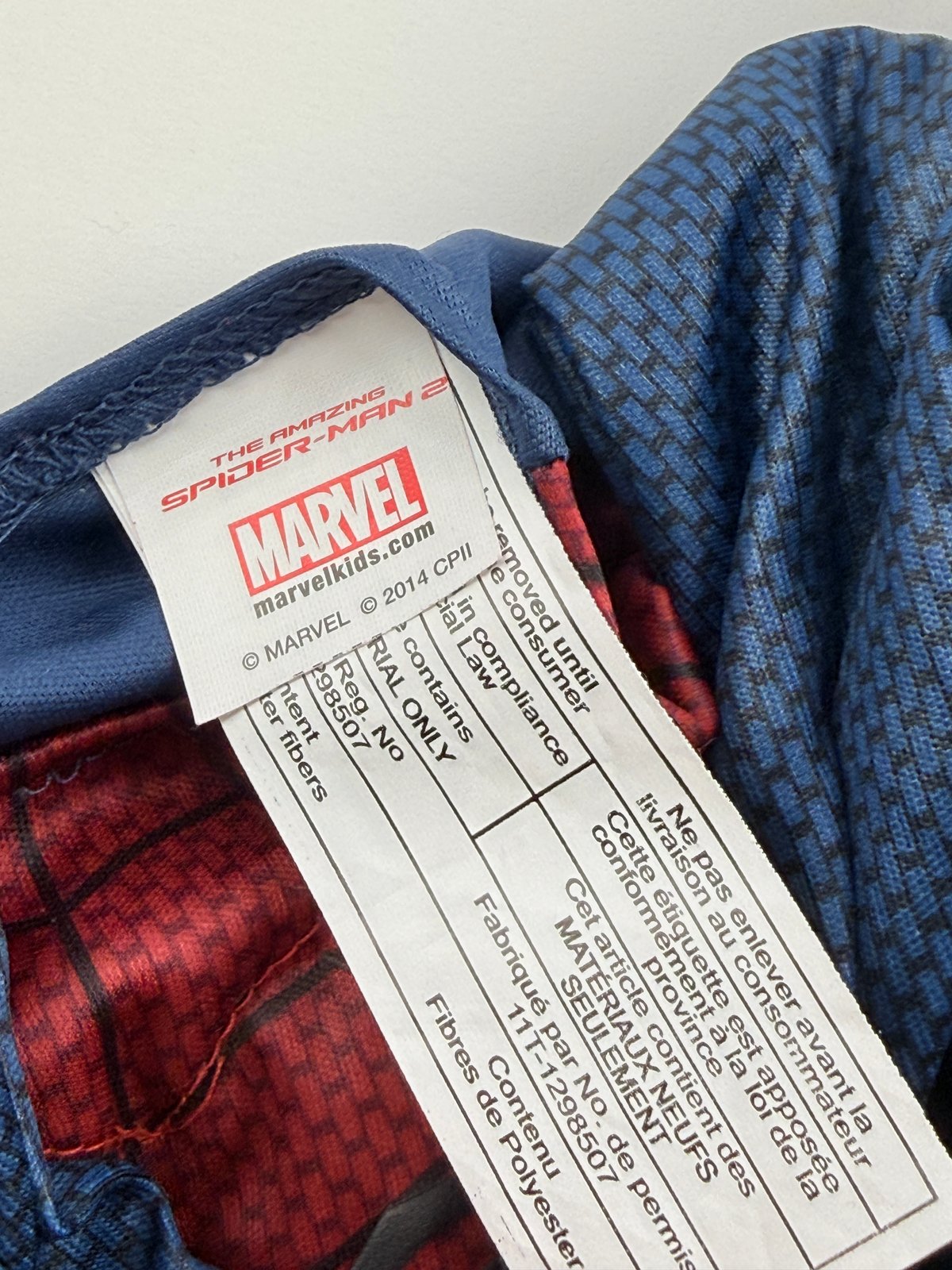 Marvel Amazing Spider-Man 2 Muscle Costume Set Size M (7-8) 7-8