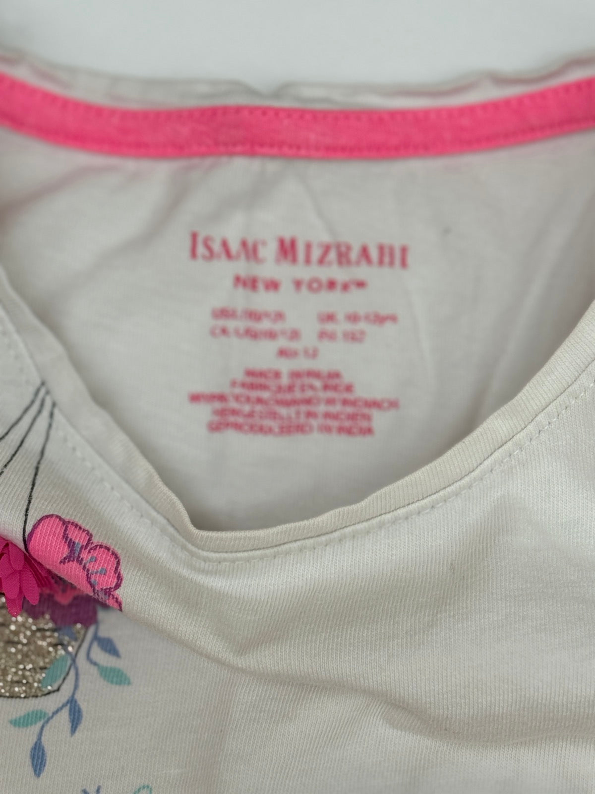 Isaac Mizrahi Girls Floral Ruffle Tank Top 10-12