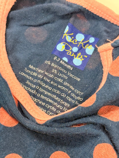 Kickee Pants Navy Polka Dot Dachshund Tee 0-3m