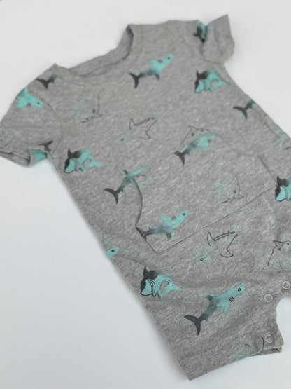 George Baby Shark Print Romper 3-6M