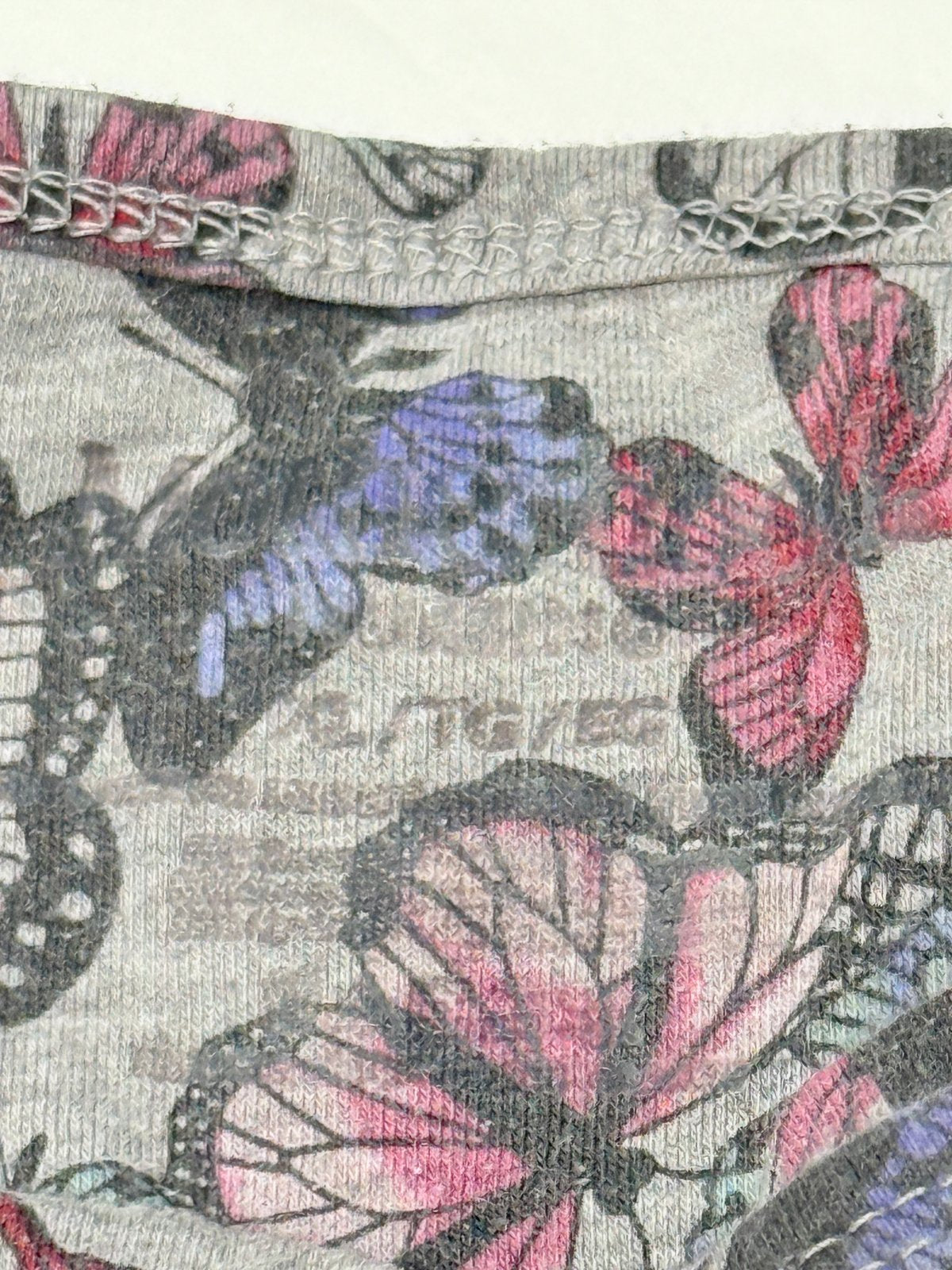 Maternity Gray Butterfly Print Nursing Tank