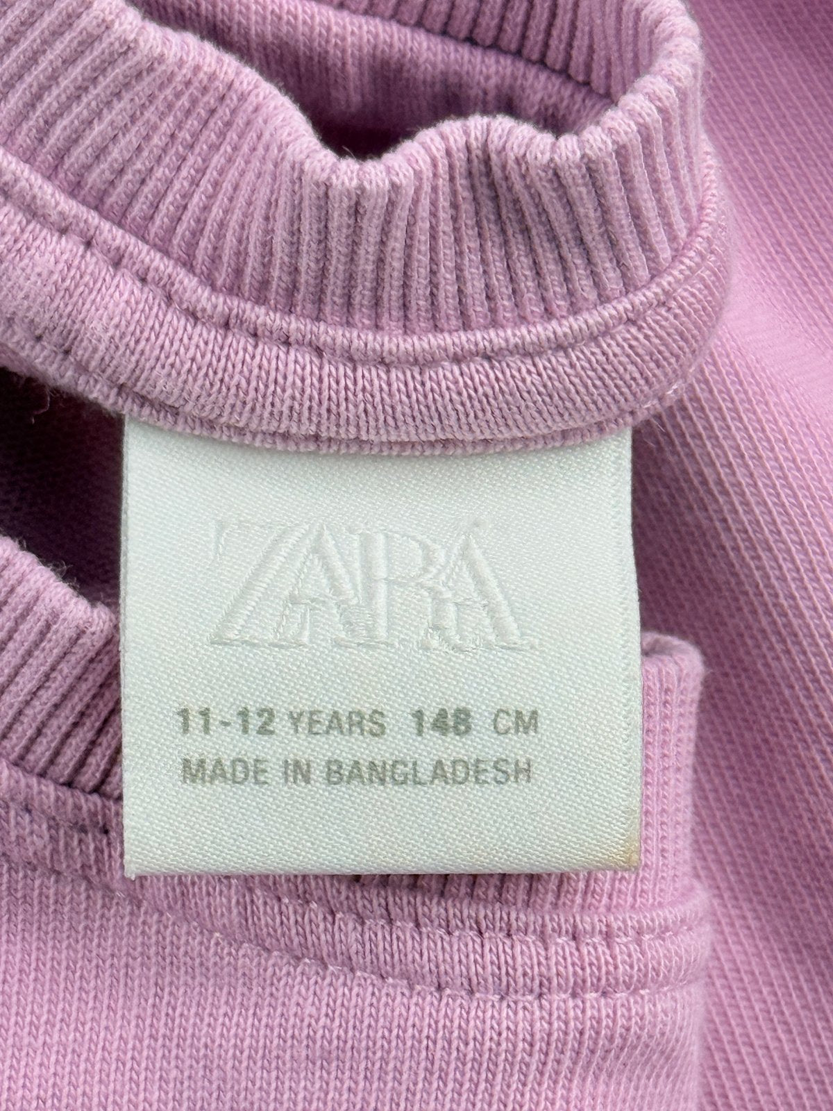 Zara Pink Cropped T-Shirt Size 11-12Y