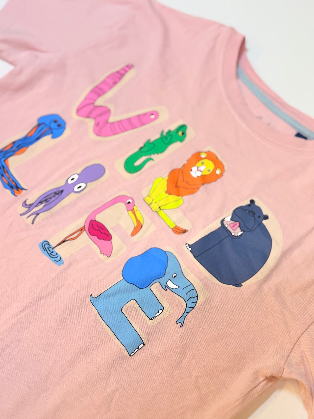 Mini Boden Wild Life Pink T-Shirt 5-6y