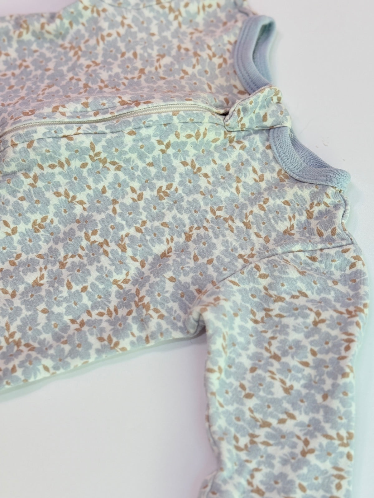 Rabbit Bear Organic Floral Footed Sleeper 3-6M