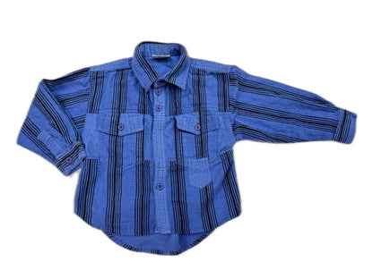 Vintage C.B. Kid Blue Striped Button-Up Shirt 3T