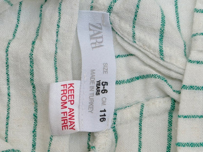 Zara Striped Hooded Henley Hoodie 6Y