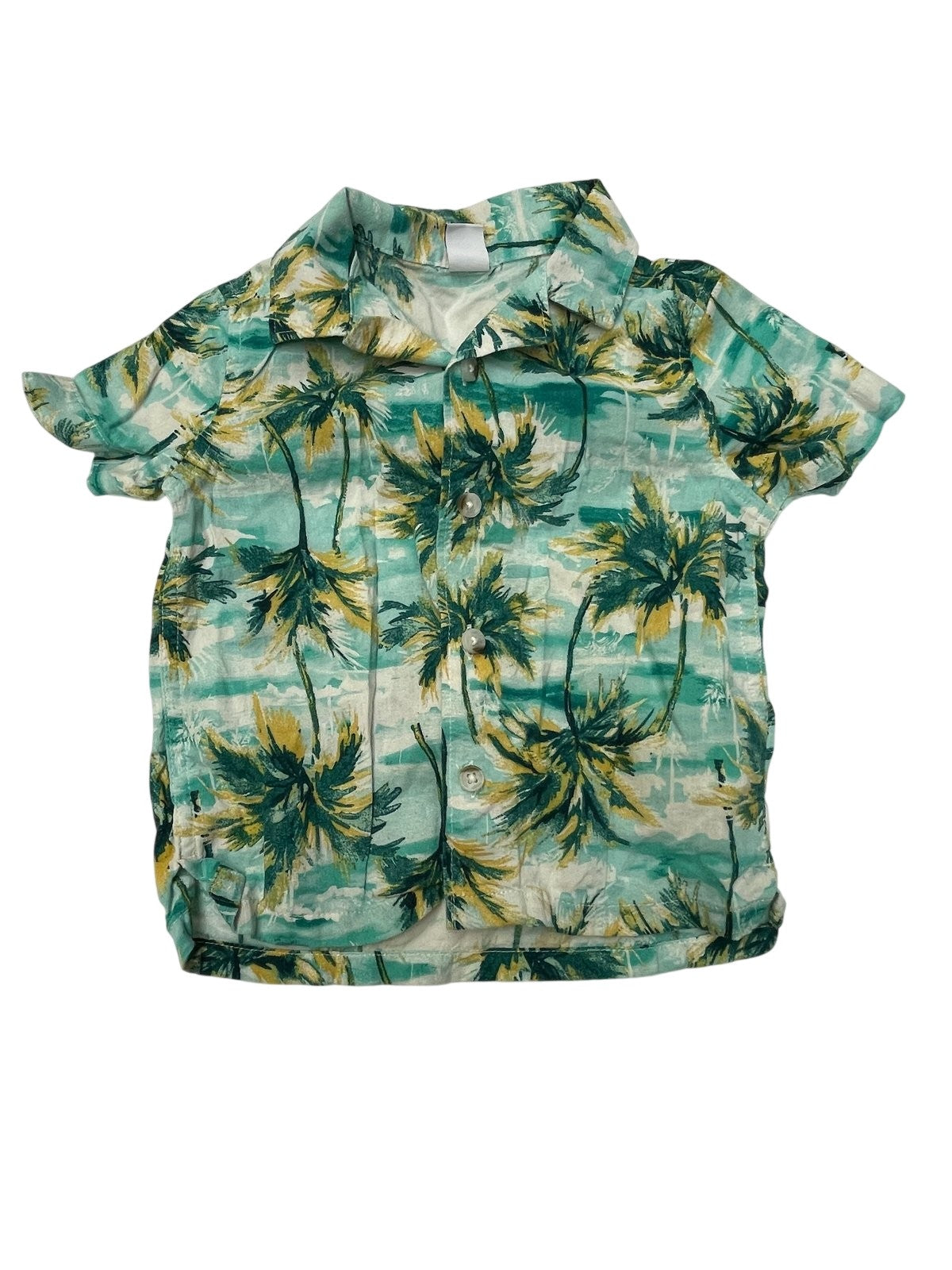 Old Navy Palm Tree Button-Up Shirt 18-24M