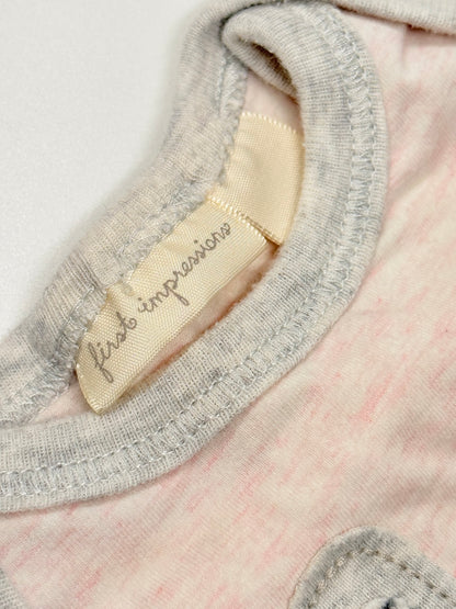 First Impressions Pink Bunny Bodysuit 3-6M