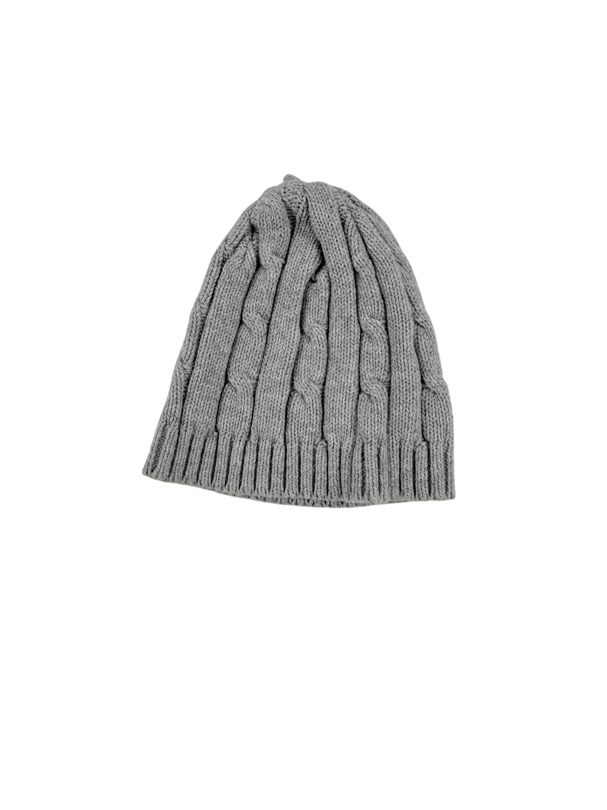 Gray Cable Knit Baby Hat 6-12M