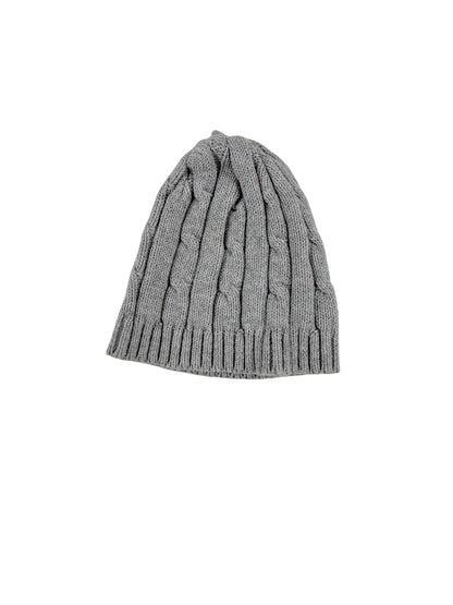 Gray Cable Knit Baby Hat 6-12M