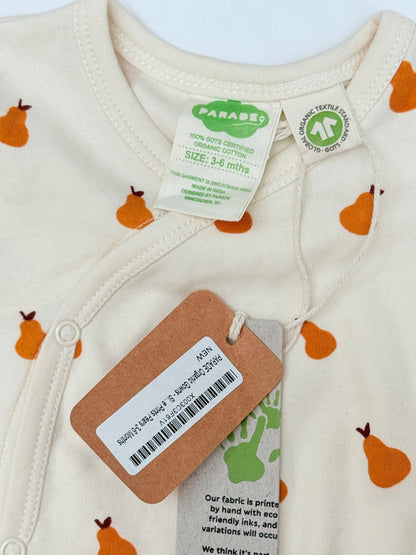 Parade Organic Pear Print Sleeper Gown 3-6M