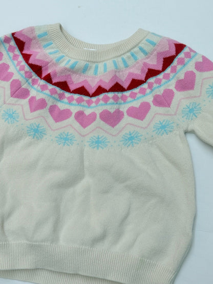 Joe Fresh Fair Isle Heart Sweater Size 2T