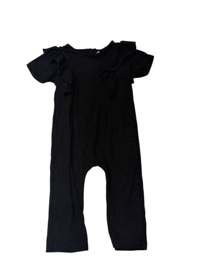 Mother Lifestyle Black Ruffle Jumpsuit 6/12M