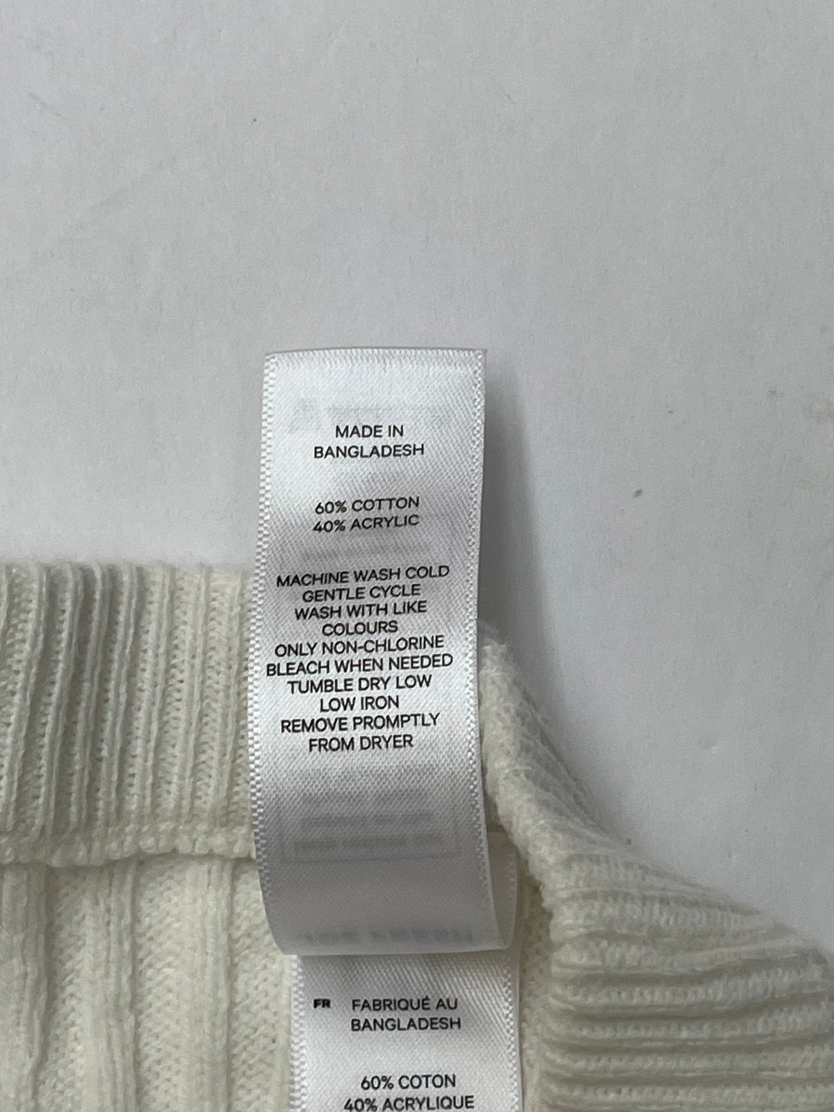 Joe Fresh Cream Ribbed Knit Leggings 6-12M
