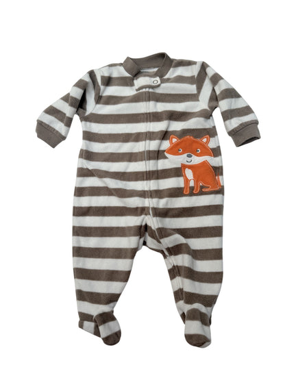 Carter's Fox Striped Fleece Sleeper 3M
