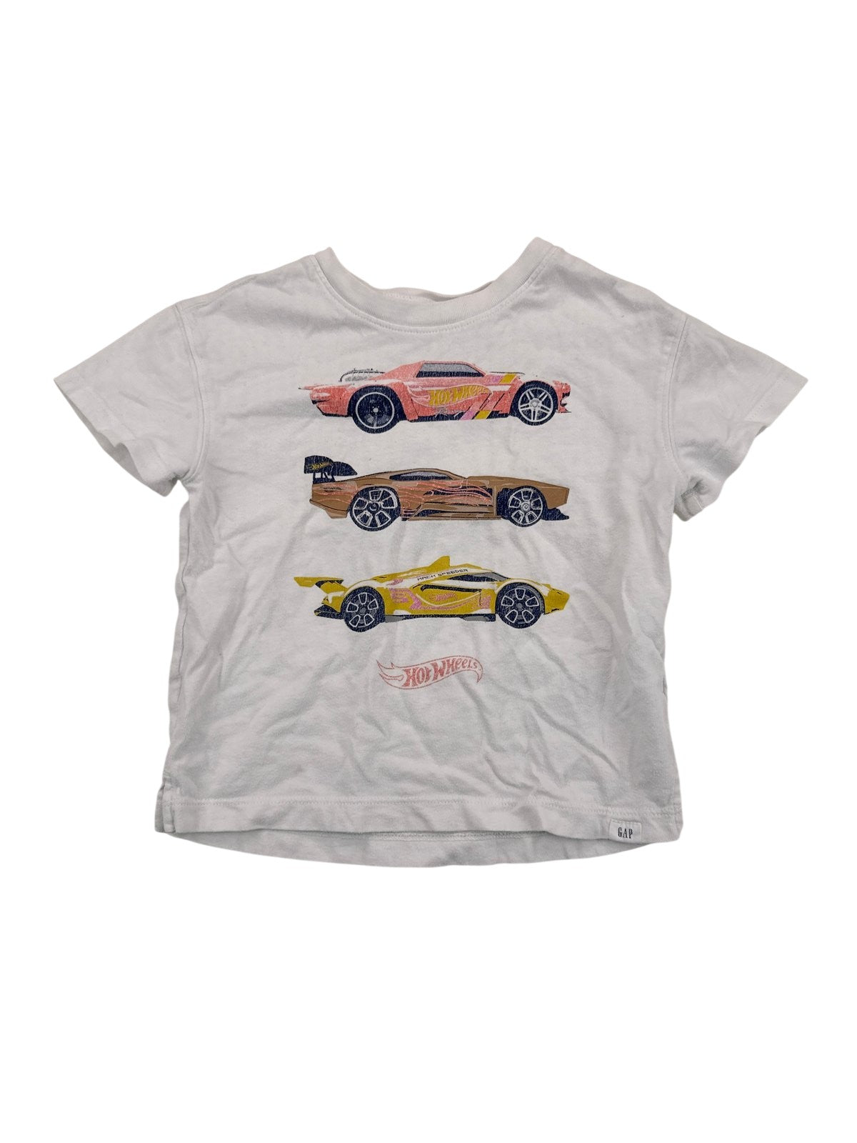 Gap x Hot Wheels White Graphic T-Shirt Size 4T