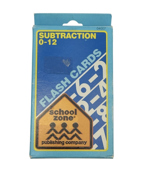 School Zone Subtraction 0-12 Flash Cards