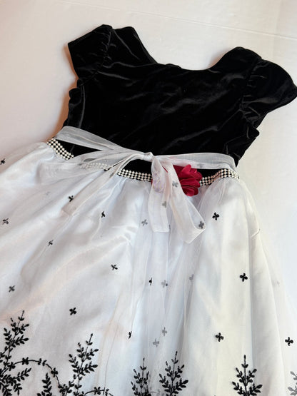 Jona Michelle Black Velvet Tulle Dress Size 10
