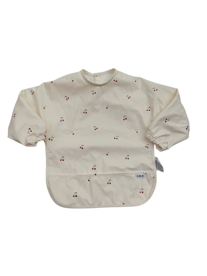 Lalo Cherry Print Long Sleeve Bib One Size