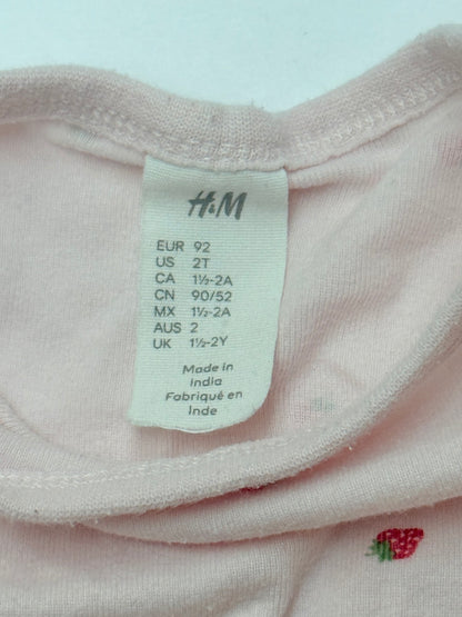 H&M Strawberry Print Bodysuit 2T