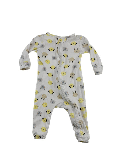 Joe Fresh Animal Print Zip Pajamas 0-3M