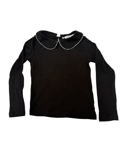 H&M Peter Pan Collar Ribbed Top Size 6-8Y