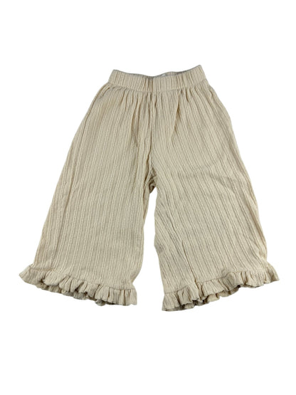 SONNYKIDS Cream Ruffle Hem Pants Size 2T