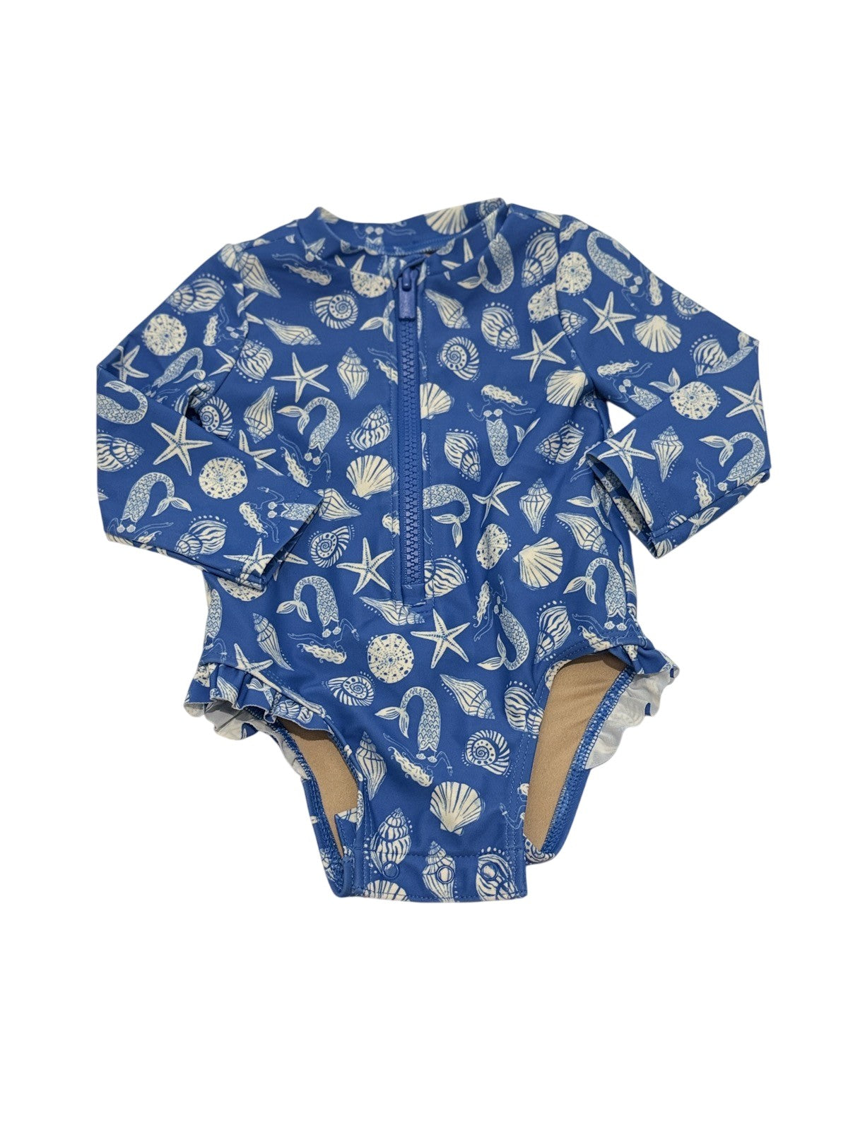 Old Navy Mermaid Shell Rash Guard 3-6M