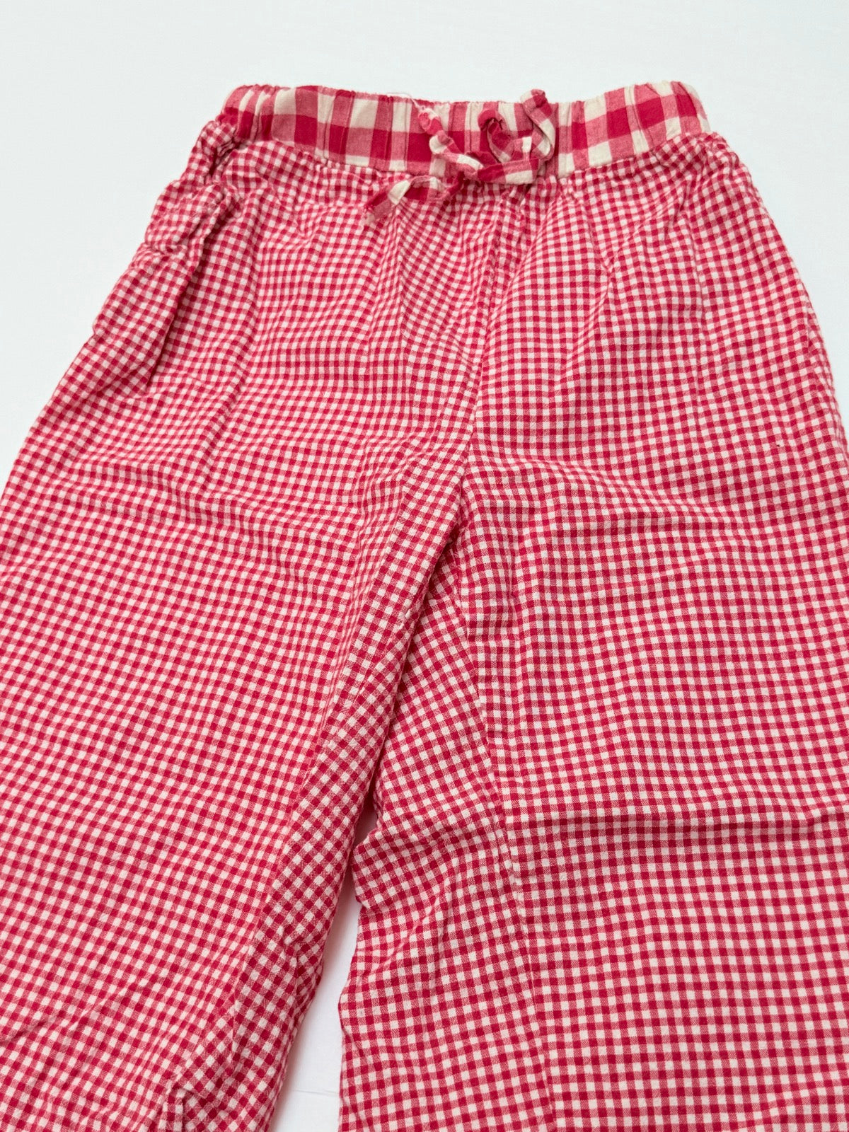 Pigeon Says Please Red Gingham Check Pants Kids 5/6Y