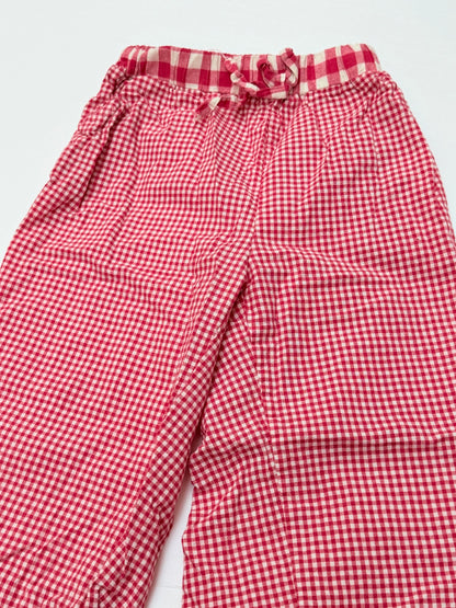 Pigeon Says Please Red Gingham Check Pants Kids 5/6Y