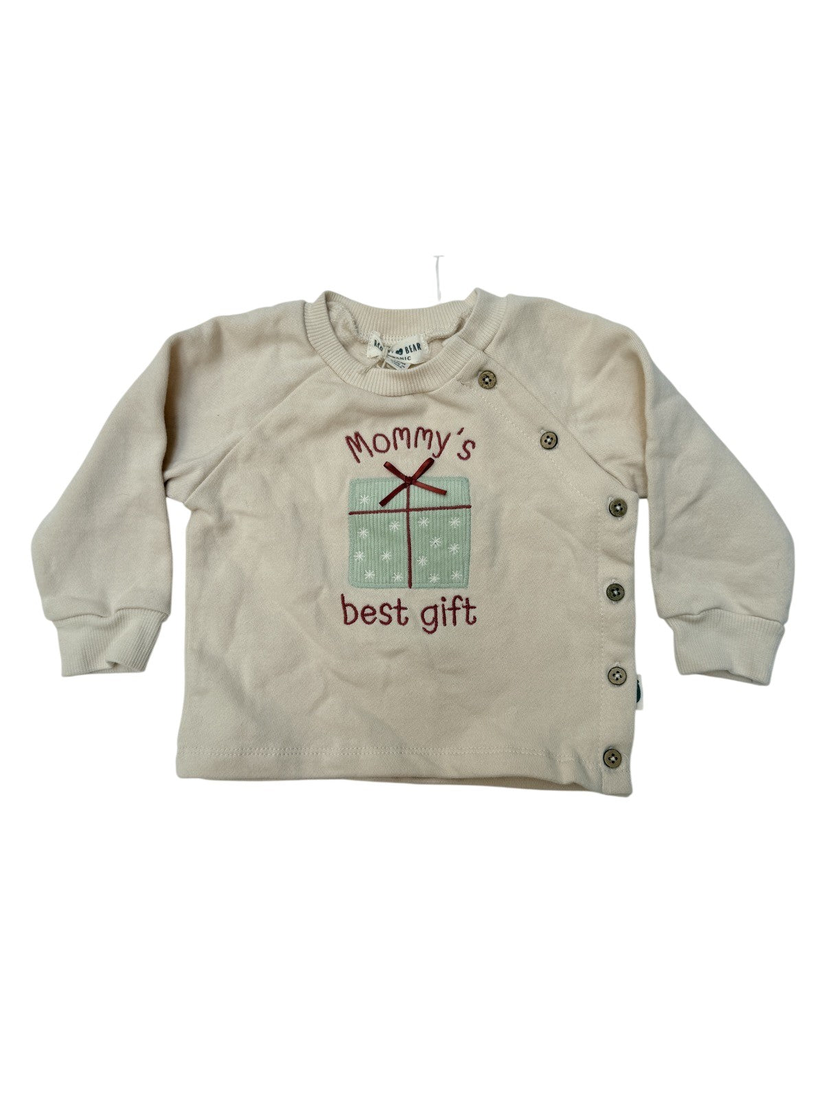 NWT - Rabbit + Bear Organic Mommy's Best Gift Sweatshirt 12M