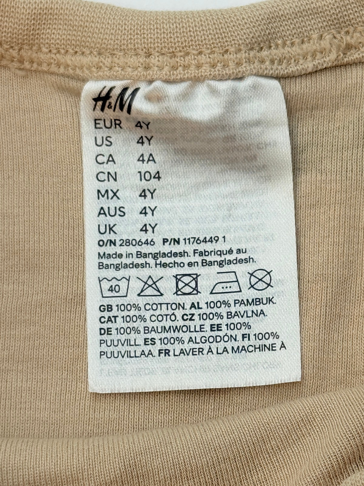 H&M Dino Dreamin' PJ Set 4Y