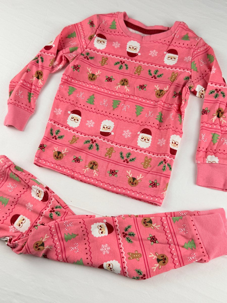 George Baby Christmas Pink Pajama Set 18-24M