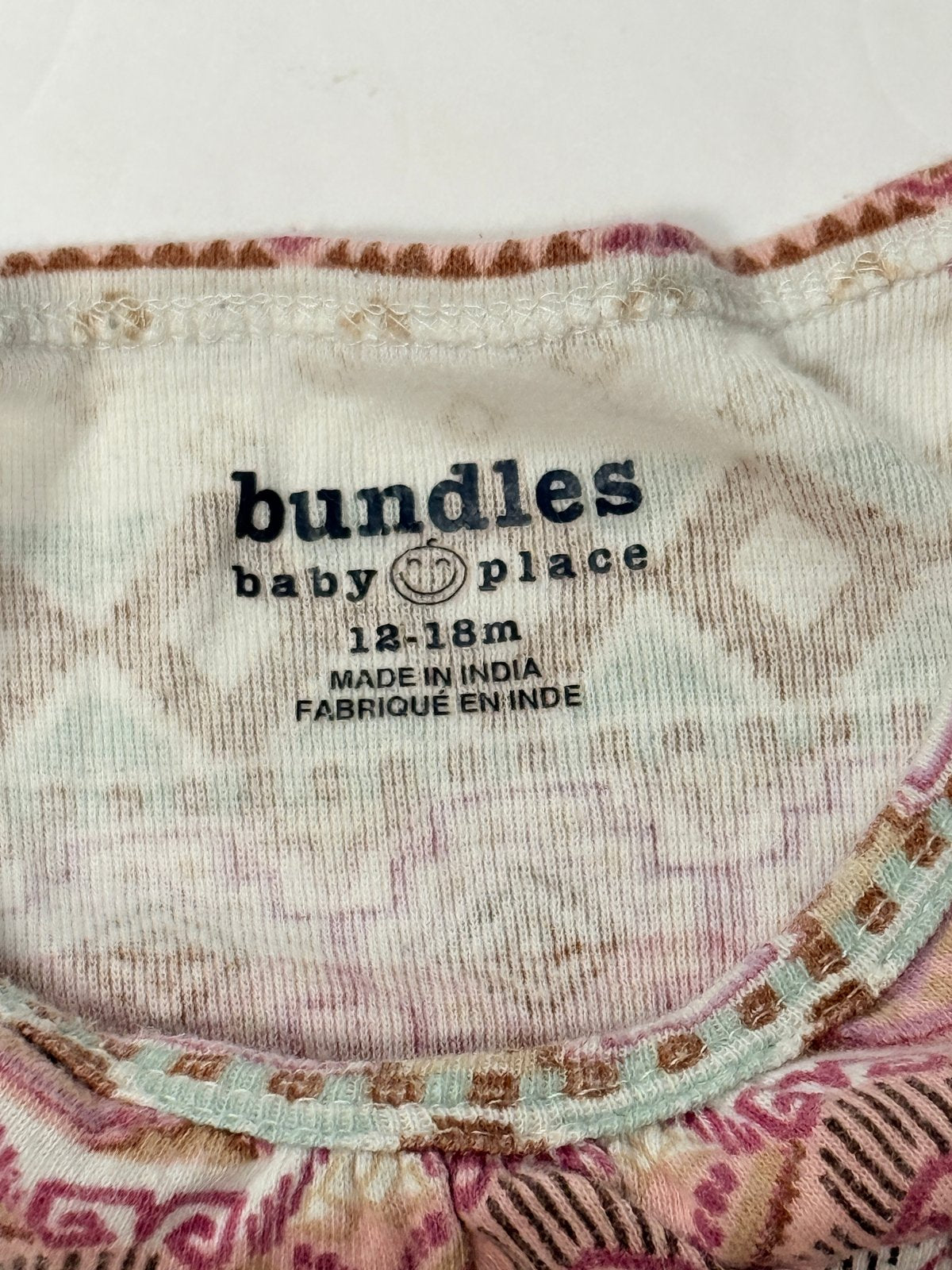 Bundles Baby Place Aztec Print Bodysuit 12-18M