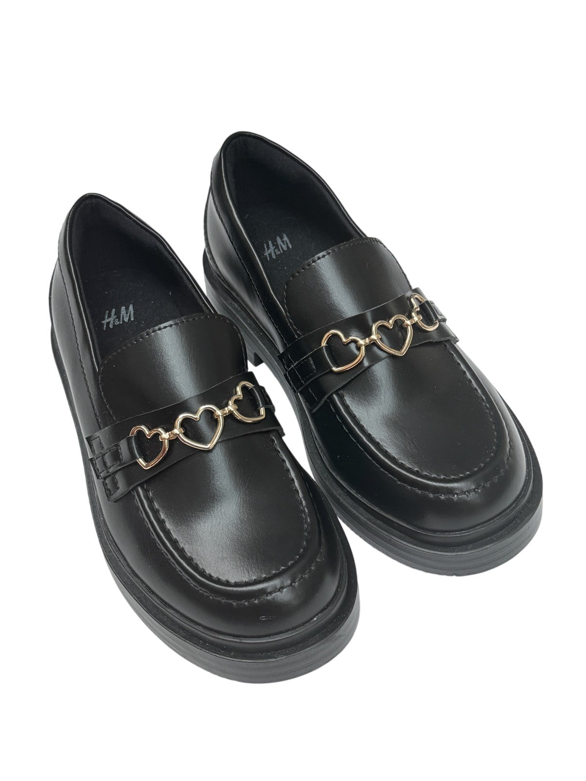 H&M Black Heart Chain Loafer EUR 30