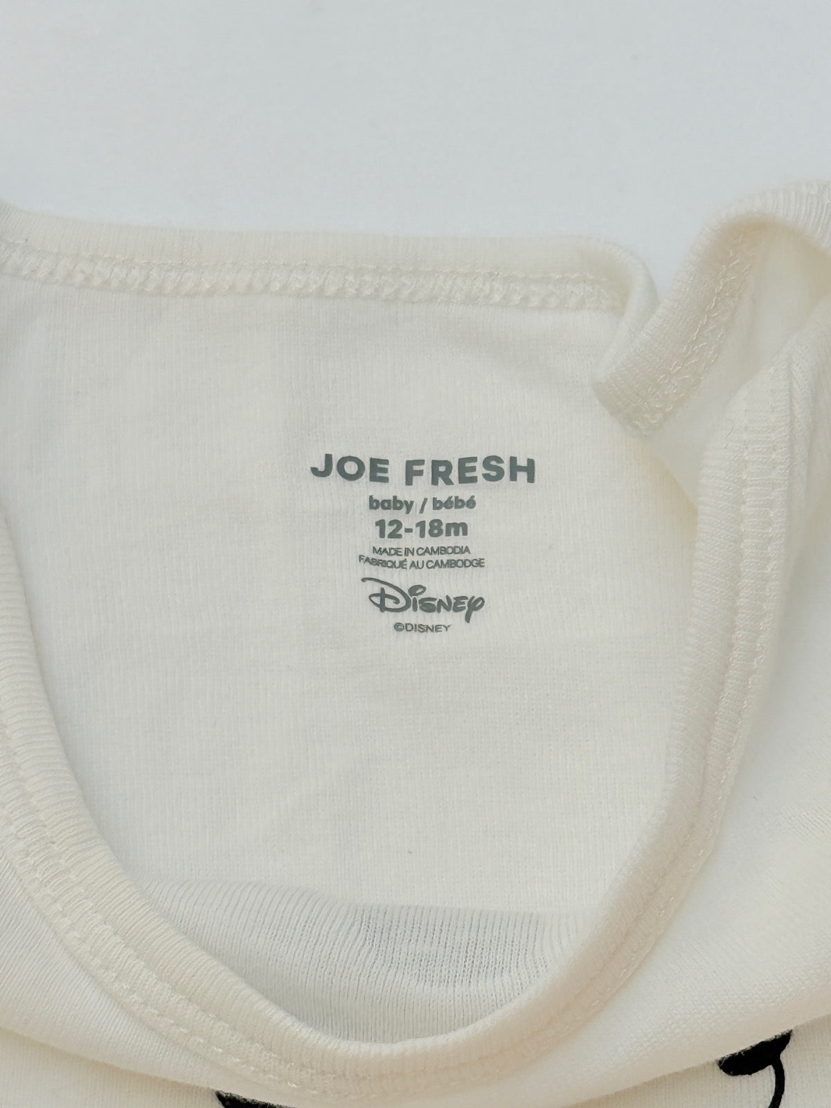 Joe Fresh Mickey Mouse Bodysuit 12-18M
