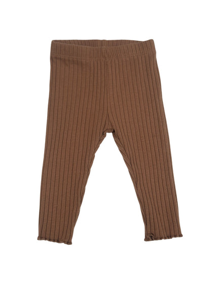 pl.baby Brown Ribbed Leggings 6M
