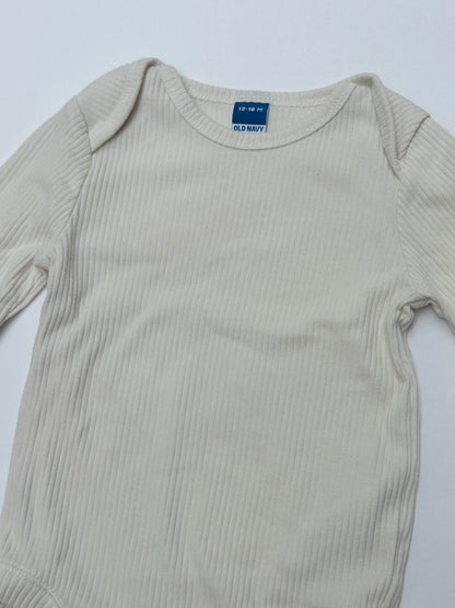 Old Navy Ribbed Long Sleeve Bodysuit 12-18M