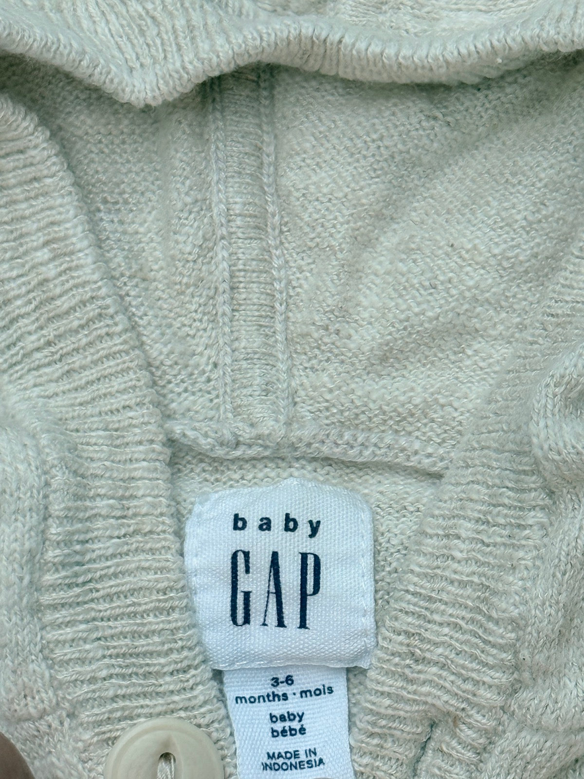 Baby Gap Hooded Sweater 3-6 Months
