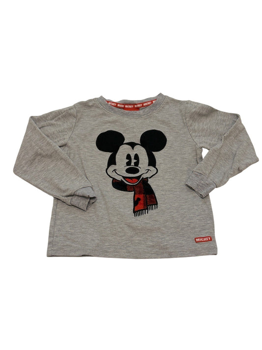 Disney Mickey Mouse Gray Long Sleeve Tee Size 6