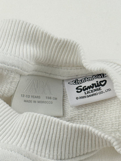 Zara Cinnamoroll White Sweatshirt Size 12-13Y