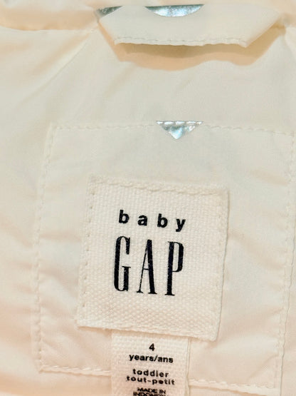 Baby Gap Silver Heart Puffer Vest 4T