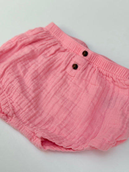 Old Navy Pink Muslin Bloomer Shorts 6-12M
