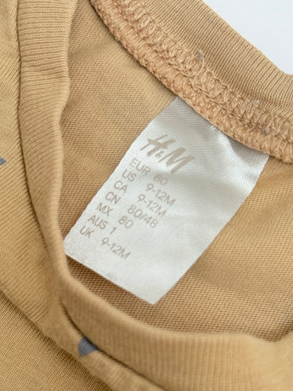 H&M Star Print Long Sleeve Top 9-12M